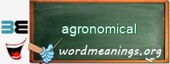 WordMeaning blackboard for agronomical